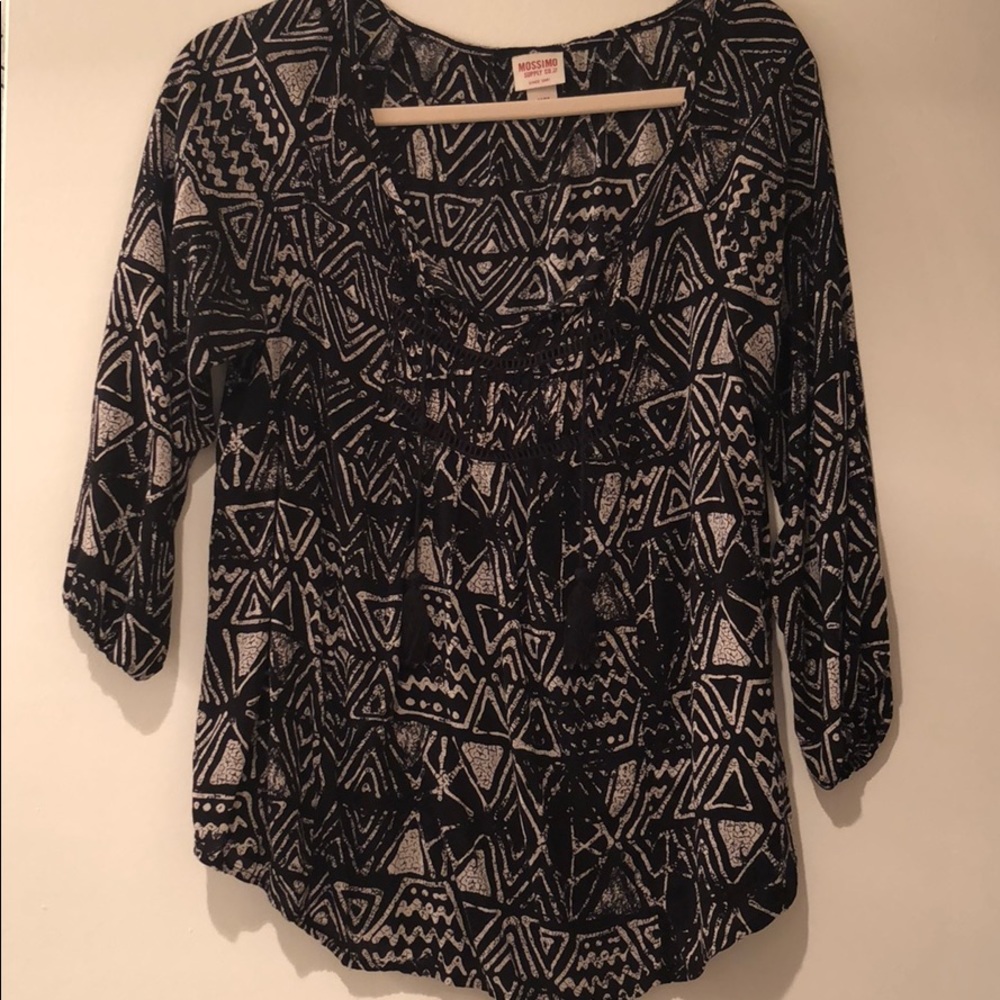 Black and cream top